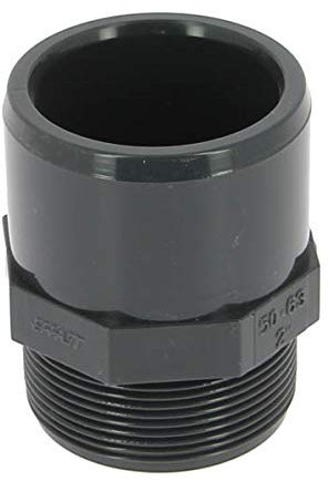Raccord PVC pression noir droit - M 2 - Ø 63 mm - Girpi