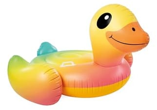 Intex Yellow Duck Inflatable Ride-On, 58 X 58 X 32, for Ages 14+