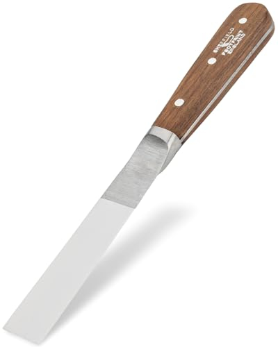 Stripping Knife Wallpaper Hand Tool - 125mm x 38mm Scraper for Handstripping and Removal of Paper, Paint and Varnish. Machine Ground Tempered Steel Rigid Blade for Strength. Non-Slip Durable Grip.