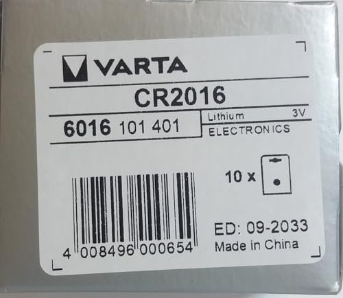 Lot de 10 piles Varta cr2016 3V 80 mAh