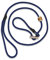 ROMNEYS Moxonleine Durham 6 mm – handgefertigte Retrieverleine & Agilityleine mit Hirschhorn-Zugstopp – Leine & Halsband in einem – Hundeleine Made in Germany (Blau, 130 cm)