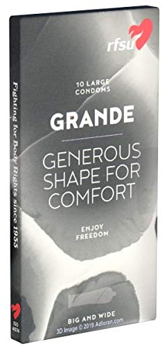 RFSU Grande (ehem. Okeido) - 10 Kondome - spezielle Form für mehr Platz und mehr Länge