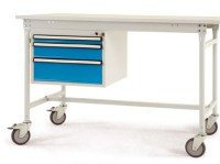 Manuflex ZB4682.0002 Komplettschrank 300 Basis Mobile 800mm Tiefe RAL7035 hellgrau Farbe RAL Schubladen