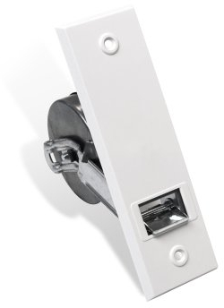 jarolift Einlass-Gurtwickler inkl. weiße Kunststoff Abdeckplatte/Lochabstand: 134 mm