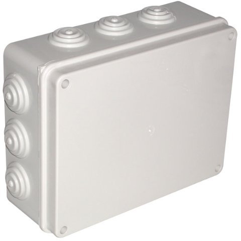 Abzweigdosen Kabelabzweigkasten Installationsgehäuse mit Stufennippeln | IP65 | 240x190x110mm | Verteilerkasten, Abzweigdose, Aufputz Wasserdicht Aussen Abzweigdose Box Verteilerdose Steckdose