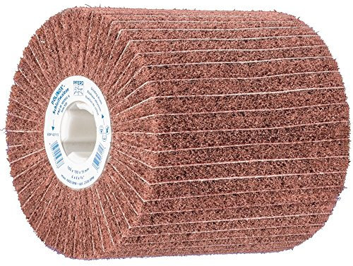 PFERD POLINOX Schleifwalze PNZ | 100 x 100 mm, Keilnut 19 mm, Korund A120, Fein | 44641112 – für ein gröberes Schliffbild