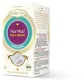 Nur Mut!, Tee-Aufgussbeutel: Kräuter- und Gewürzteemischung. Rose & Hibiskus