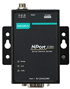 MOXA NPort 5150A, 1 Port Device Server, 10/100M Ethernet, RS-232/422/485, DB9 Male