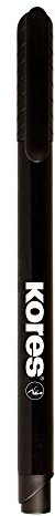 Kores - K-Marker Fine M: Schwarze Permanent Marker Stifte, dünne Faserspitze mit wasserfester und geruchsfreier Tinte, für alle Oberflächen, 12 Stk Packung