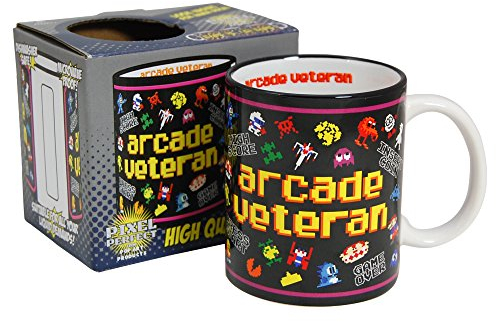 Pop Art Products Retro Gaming mug - Arcade Veteran Cool 80s 90s video game gamer gift merchandise