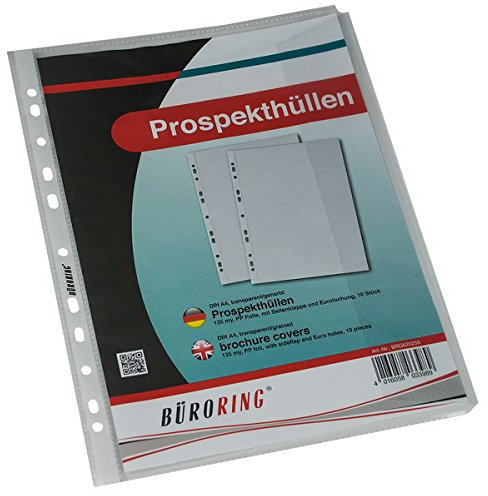 Büroring Prospekthülle A4 mit Kl. rechts seitlich offen, mit Klappe