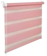 Doppelrollo DUOROLLO 45 cm BREIT 150 cm LANG ROSA INKL. SEILZUG FENSTERROLLO KLEMMROLLO Jalousie