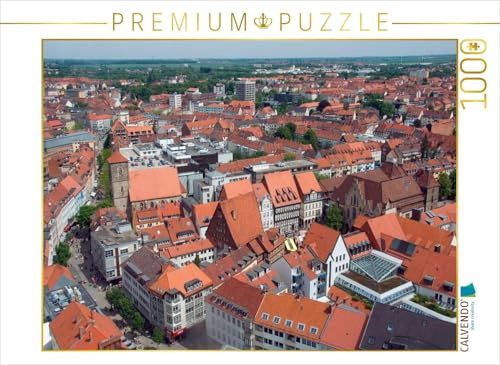 CALVENDO Puzzle Hildesheim von Oben | 1000 Teile Lege-Größe 64 x 48 cm Foto-Puzzle für glückliche Stunden