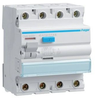 HAGER CNA440D FI-Schutzschalter 4P 40A 100mA A S