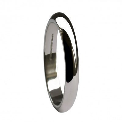 Ehering Palladium 950 Extra Schwer 2,5mm D-Form 2,6g Größe 15,3-17,8