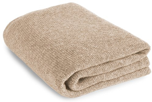 Love Cashmere Luxus 100% Kaschmir Reisedecke - 'Natur' - Handgefertigt in Schottland UVP €400