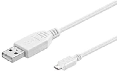 MicroConnect USB-A/Micro USB B; 1.8 m 1.8 m USB A Micro USB B Male USB Cable – USB Cable (1.8 m, 1.8 m; USB A MicroUSB B Male, 2.0, male/male, white)