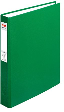 Herlitz Ringbuch Max file Protect A5, 1 Stück, 2-Ring Kombi Mechanik, Grün, 25 mm Füllhöhe