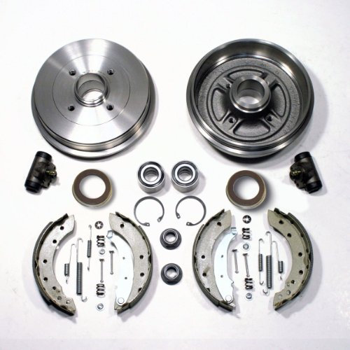 Bremstrommeln/Bremsen Kit mit ABS-Ringen + Radlager hinten