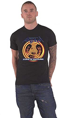 Collectors Mine Herren T-Shirt Anthrax-State Of Euphoria, Schwarz (Black), M / 48