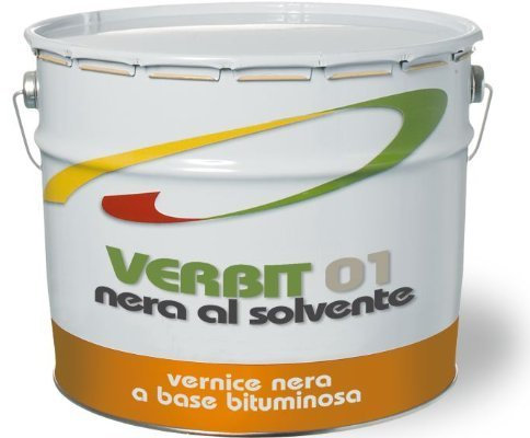 Vernice Nera a Base Bituminosa Verbit Laiv 4 kg Impermeabilizzante