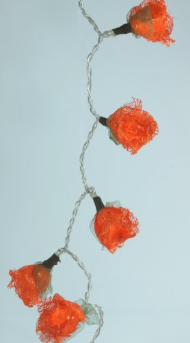 GURU SHOP 20`er LED Lichterkette 20 Stk. - Bastrose Orange, 6x6x350 cm