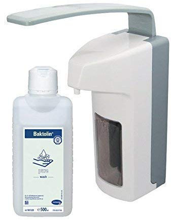 Medi-Inn Wandspender Eurospender Kunststoff 500 ml Langer Armhebel + Bode | Hartmann Baktolin Pure Waschlotion 500 ml