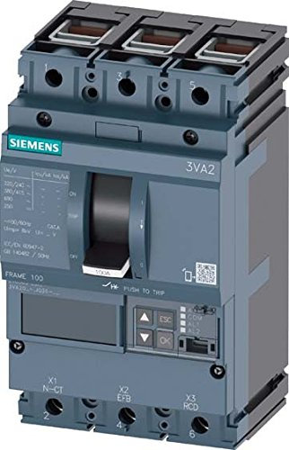 Siemens sentron-3va – Schalter Größe 100 Klasse männlich 55 kA 3 polig etu560 25 A Borne