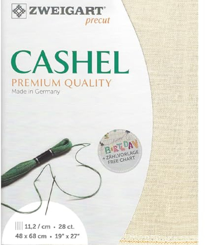 Zweigart Precut Cashel col.770 Stoffzuschnitt, 48 x 68 cm
