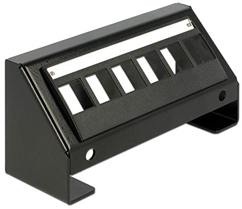 DELOCK Keystone Halterung Multimedia Panel 6 Port
