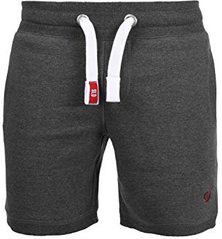 !Solid SDBenn Herren Sweatshorts Kurze Hose Shorts mit Fleece-Innenseite Kordelzug Eingrifftaschen Baumwollmischung Regular fit, Größe:3XL, Farbe:Med Grey (8254)
