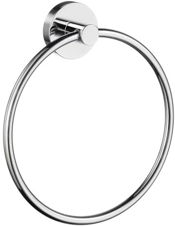 Smedbo Home Towel Ring, Polished Chrome, 17 x 17 x 3.6 cm, Silver
