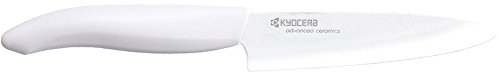 Kyocera GEN WHITE Keramik Universalmesser | Klinge 13 cm | ergonomisch geformter Griff | extrem scharfes Küchenmesser | Kochmesser Profi Messer | Messer Küche scharf