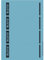 Leitz PC-beschriftbare Rückenschilder selbstklebend für Standard- und Hartpappe-Ordner, 100 Stück, Kurzes und breites Format, 62 x 192 mm, Papier, blau, 16852035
