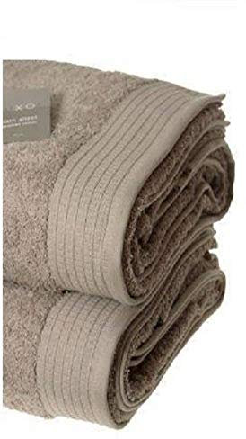 viceroy bedding Pair of LATTE Bath Sheets, Prestige 'Luxor' Egyptian Cotton Towels 650gsm, 150cm x 100cm Towel