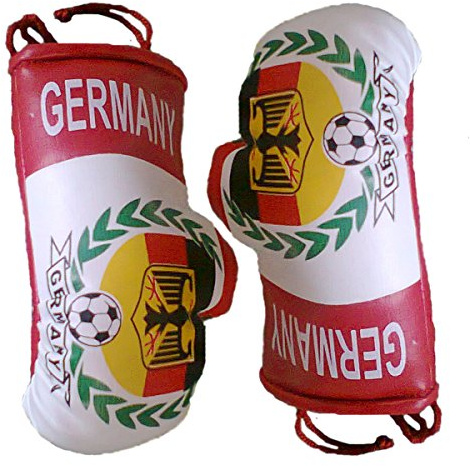 Mini Boxhandschuhe mit Deutschland Design - Flagen/Deutschland Flagen Design/Anhänger fürs Auto Spiegel, schlüsselanhänger und ideal Deko Geschenk for Boxer Fan.