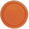 Pumpkin Orange Solid Round Paper Dessert Plates (17cm) 20 Count - Vibrant Paper Plates for Parties and Events, Perfect for Appetizers, Snacks, and Desserts