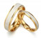 Gemini - Hochzeitsringe Set für sie und für ihn 18k Gelbgold gefüllter Jubiläums-Hochzeitsring Breite 4mm - Titan, 63