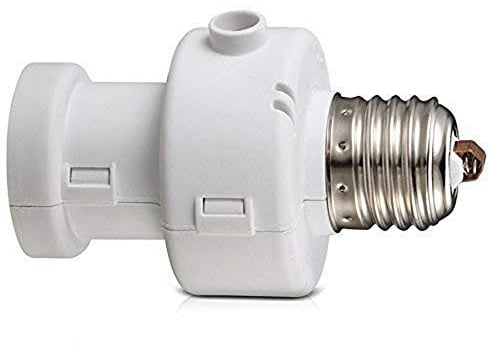 Maclean MCE21W E27 Lampenfassung Adapter mit Dämmerungssensor | Max. 100W Leistung | Weiß | Automatische Dämmerungserkennung für komfortable Nutzung | Spart Energie | Ideal für Flure und Treppenhäuser