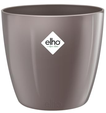 Elho Brussels Diamond Round 30 - Vaso per Interno - Ø 29.4 x H 27.0 cm - Grigio/Oyster Pearl