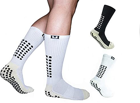 Ulalaza Unisex Anti-Rutsch-Sport verdicken Kissen Fußballsocken rutschfeste Griffige Traktion für Fußball-Basketball-Sport