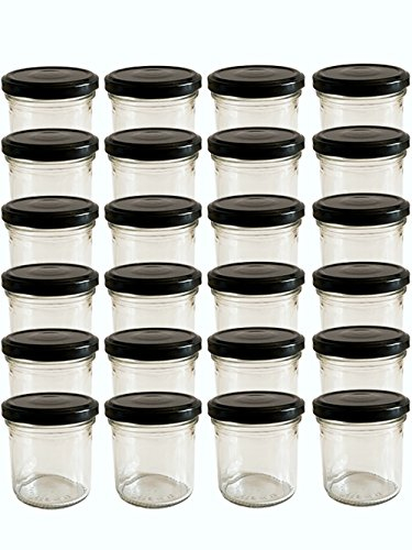 hocz 50 x Marmeladengläser 167ml - Einmachgläser Schwarz TO 66 - Einweckgläser mit Schraub-Deckel - Einkochgläser klein - Made in Germany