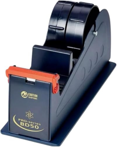 Pro-Series BD50 Heavy-Duty Bench Tape Dispenser, Industrial-Grade, Durable, Multi-Roll Capacity, Reliable Sellotape Dispenser for High-Volume Packaging