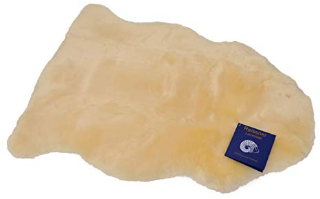 Reissner Lammfelle BABY-MEDLAM-75 medizinisch gegerbtes echtes Merino Lammfell Naturform waschbar Länge 75cm+ Farbe med.