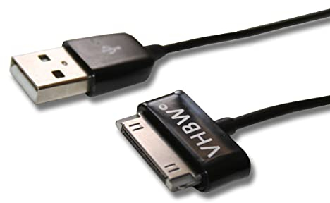 vhbw cavo di ricarica USB compatibile con Samsung Galaxy P1000, P1000, Tab 2 GT-P5110, GT-P5100, Galaxy Note 10.1 GT-N8000, GT-N8010 ecc.