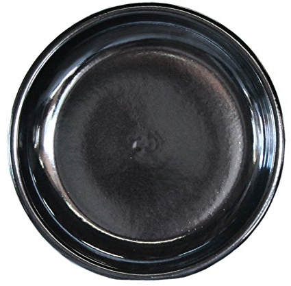 Hentschke Keramik Untersetzer für Blumentopf/Pflanztopf Ø 30 x 4 cm, Stellfläche 24 cm, 099.030.08 schwarz Glanz Made in Germany
