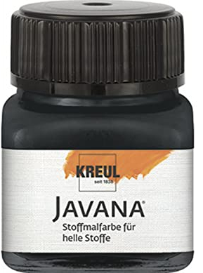 KREUL 90910 - Pintura para textil translúcida negro 20ml. JAVANA TEX