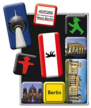 Nostalgic-Art Retro Kühlschrank-Magnete, 9 Stück, Berlin Ampelmann – Souvenir & Geschenk-Idee, Magnetset für Magnettafel, Vintage Design