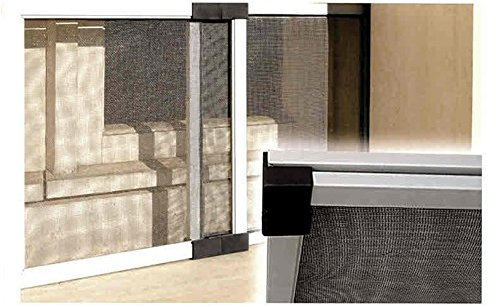 VERDELOOK Zanzariera Estensibile per finestre - Dimensioni 100x70, Colore Silver