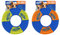 Nerf Dog Toss and Tug Ring Hundespielzeug, Fliegende Scheibe, leicht, langlebig und wasserabweisend, 22,9 cm Durchmesser, für mittelgroße/große Rassen, 2er-Pack, grün und orange